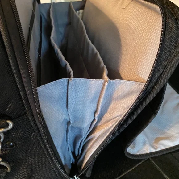 SAMSONITE NYLON FLAPOVER Laptop Briefcase Black Messenger Bag 17 X 14 X 5